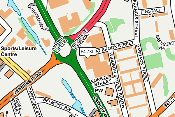 B4 7XL map - OS OpenMap – Local (Ordnance Survey) B4 7XL map - OS OpenMap – Local (Ordnance Survey)