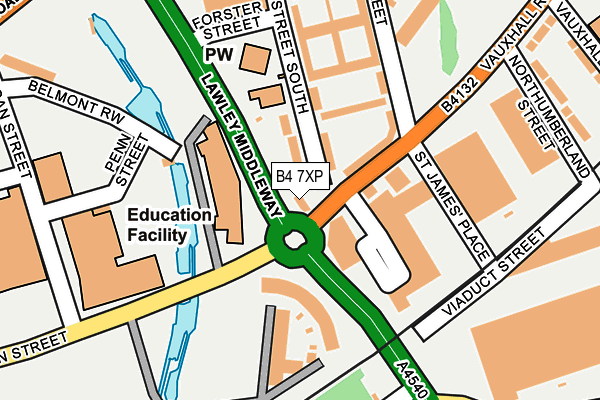 B4 7XP map - OS OpenMap – Local (Ordnance Survey) B4 7XP map - OS OpenMap – Local (Ordnance Survey)