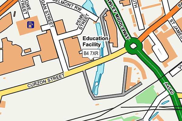 B4 7XR map - OS OpenMap – Local (Ordnance Survey) B4 7XR map - OS OpenMap – Local (Ordnance Survey)