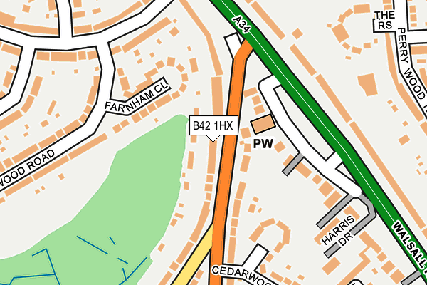 B42 1HX map - OS OpenMap – Local (Ordnance Survey) B42 1HX map - OS OpenMap – Local (Ordnance Survey)