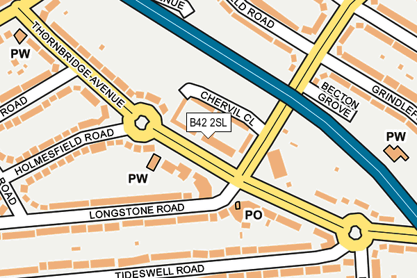 B42 2SL map - OS OpenMap – Local (Ordnance Survey) B42 2SL map - OS OpenMap – Local (Ordnance Survey)