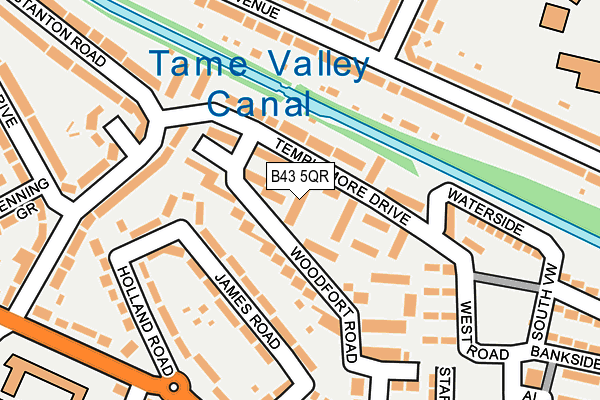 B43 5QR map - OS OpenMap – Local (Ordnance Survey) B43 5QR map - OS OpenMap – Local (Ordnance Survey)