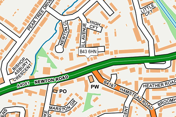 B43 6HN map - OS OpenMap – Local (Ordnance Survey) B43 6HN map - OS OpenMap – Local (Ordnance Survey)