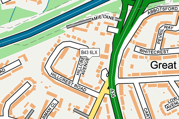 B43 6LX map - OS OpenMap – Local (Ordnance Survey) B43 6LX map - OS OpenMap – Local (Ordnance Survey)