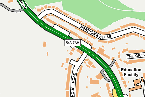 B43 7AH map - OS OpenMap – Local (Ordnance Survey) B43 7AH map - OS OpenMap – Local (Ordnance Survey)