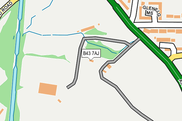 B43 7AJ map - OS OpenMap – Local (Ordnance Survey) B43 7AJ map - OS OpenMap – Local (Ordnance Survey)