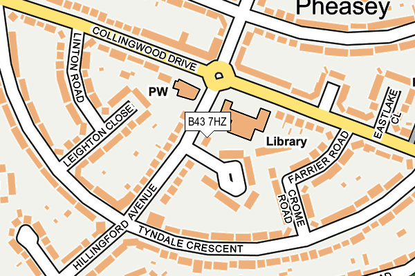 B43 7HZ map - OS OpenMap – Local (Ordnance Survey) B43 7HZ map - OS OpenMap – Local (Ordnance Survey)
