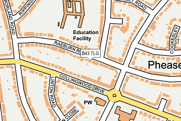 B43 7LG map - OS OpenMap – Local (Ordnance Survey) B43 7LG map - OS OpenMap – Local (Ordnance Survey)