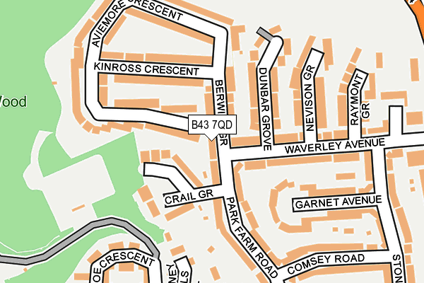 B43 7QD map - OS OpenMap – Local (Ordnance Survey) B43 7QD map - OS OpenMap – Local (Ordnance Survey)