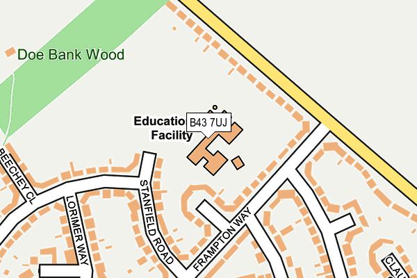 B43 7UJ map - OS OpenMap – Local (Ordnance Survey) B43 7UJ map - OS OpenMap – Local (Ordnance Survey)