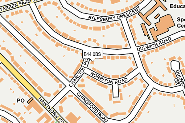 B44 0BS map - OS OpenMap – Local (Ordnance Survey) B44 0BS map - OS OpenMap – Local (Ordnance Survey)
