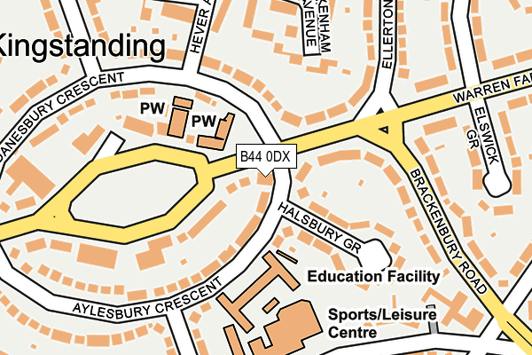 B44 0DX map - OS OpenMap – Local (Ordnance Survey) B44 0DX map - OS OpenMap – Local (Ordnance Survey)