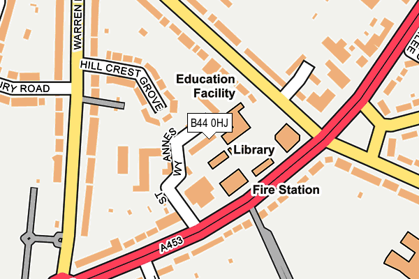 B44 0HJ map - OS OpenMap – Local (Ordnance Survey) B44 0HJ map - OS OpenMap – Local (Ordnance Survey)