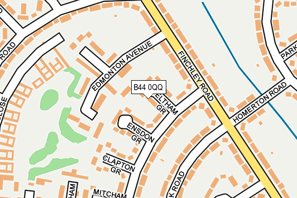 B44 0QQ map - OS OpenMap – Local (Ordnance Survey) B44 0QQ map - OS OpenMap – Local (Ordnance Survey)