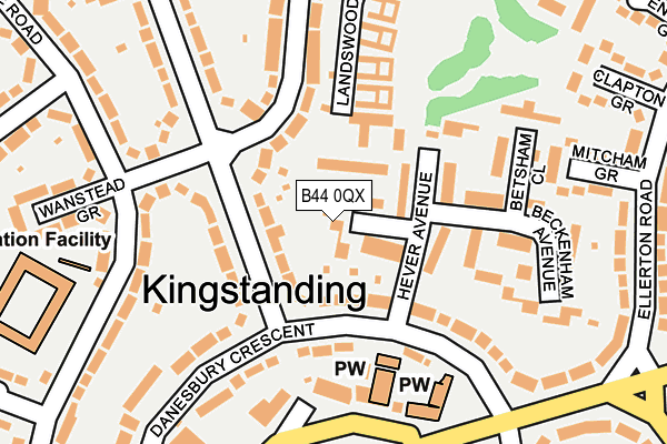 B44 0QX map - OS OpenMap – Local (Ordnance Survey) B44 0QX map - OS OpenMap – Local (Ordnance Survey)