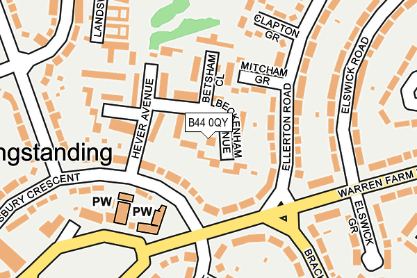 B44 0QY map - OS OpenMap – Local (Ordnance Survey) B44 0QY map - OS OpenMap – Local (Ordnance Survey)