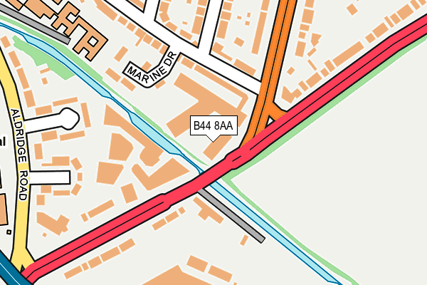 B44 8AA map - OS OpenMap – Local (Ordnance Survey) B44 8AA map - OS OpenMap – Local (Ordnance Survey)