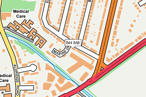 B44 8AB map - OS OpenMap – Local (Ordnance Survey) B44 8AB map - OS OpenMap – Local (Ordnance Survey)