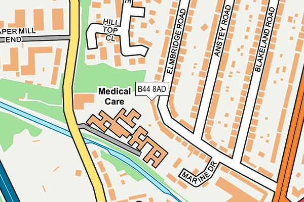 B44 8AD map - OS OpenMap – Local (Ordnance Survey) B44 8AD map - OS OpenMap – Local (Ordnance Survey)