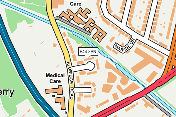 B44 8BN map - OS OpenMap – Local (Ordnance Survey)