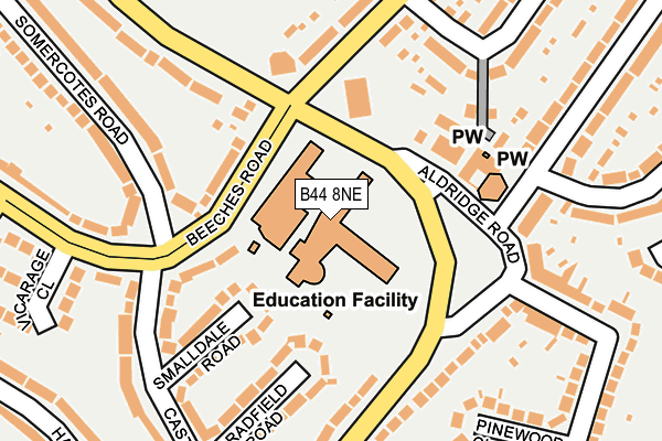 B44 8NE map - OS OpenMap – Local (Ordnance Survey) B44 8NE map - OS OpenMap – Local (Ordnance Survey)