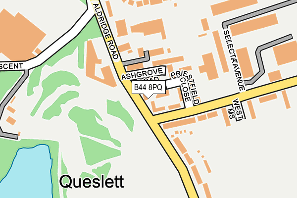 B44 8PQ map - OS OpenMap – Local (Ordnance Survey) B44 8PQ map - OS OpenMap – Local (Ordnance Survey)