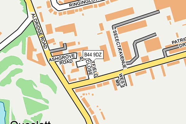 B44 9DZ map - OS OpenMap – Local (Ordnance Survey) B44 9DZ map - OS OpenMap – Local (Ordnance Survey)