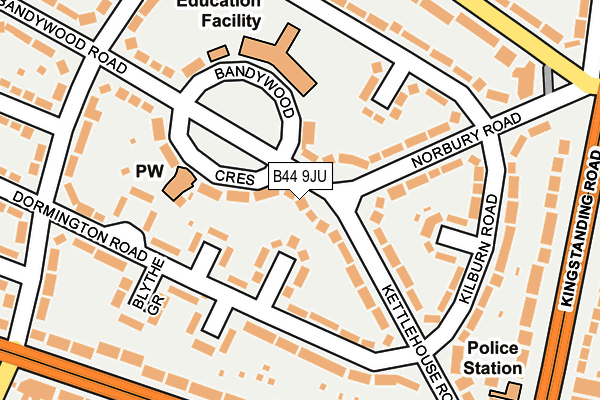 B44 9JU map - OS OpenMap – Local (Ordnance Survey) B44 9JU map - OS OpenMap – Local (Ordnance Survey)