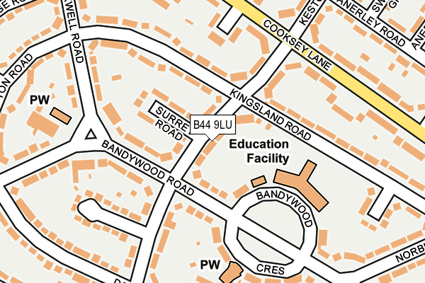 B44 9LU map - OS OpenMap – Local (Ordnance Survey) B44 9LU map - OS OpenMap – Local (Ordnance Survey)