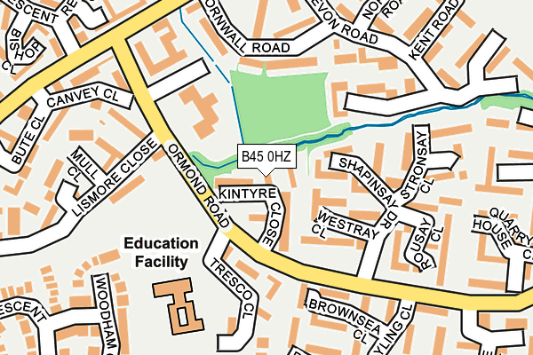 B45 0HZ map - OS OpenMap – Local (Ordnance Survey) B45 0HZ map - OS OpenMap – Local (Ordnance Survey)
