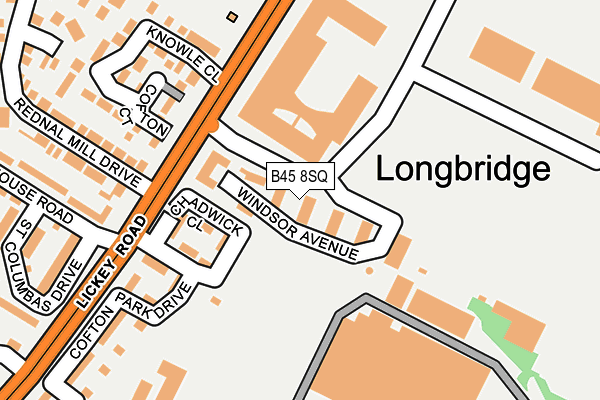 B45 8SQ map - OS OpenMap – Local (Ordnance Survey) B45 8SQ map - OS OpenMap – Local (Ordnance Survey)