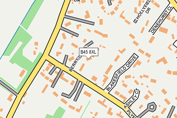 B45 8XL map - OS OpenMap – Local (Ordnance Survey) B45 8XL map - OS OpenMap – Local (Ordnance Survey)