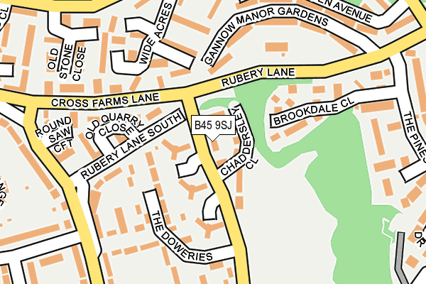 B45 9SJ map - OS OpenMap – Local (Ordnance Survey) B45 9SJ map - OS OpenMap – Local (Ordnance Survey)