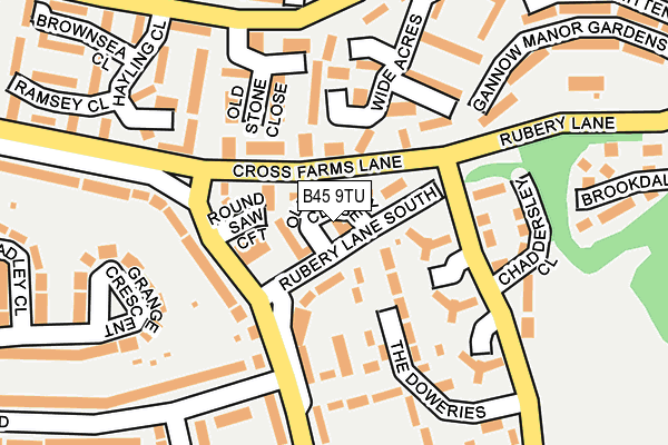 B45 9TU map - OS OpenMap – Local (Ordnance Survey) B45 9TU map - OS OpenMap – Local (Ordnance Survey)