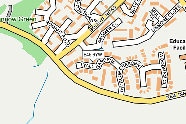 B45 9YW map - OS OpenMap – Local (Ordnance Survey) B45 9YW map - OS OpenMap – Local (Ordnance Survey)