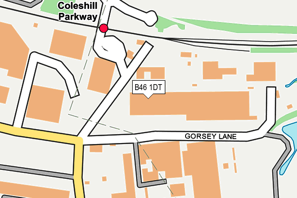 B46 1DT map - OS OpenMap – Local (Ordnance Survey) B46 1DT map - OS OpenMap – Local (Ordnance Survey)