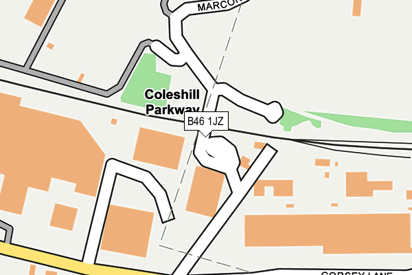 B46 1JZ map - OS OpenMap – Local (Ordnance Survey) B46 1JZ map - OS OpenMap – Local (Ordnance Survey)