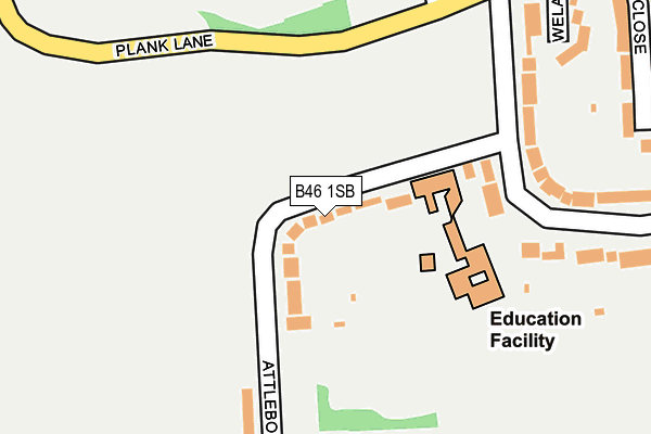 B46 1SB map - OS OpenMap – Local (Ordnance Survey) B46 1SB map - OS OpenMap – Local (Ordnance Survey)