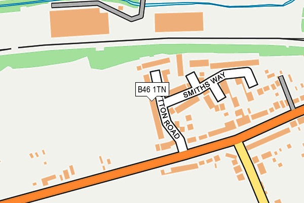 B46 1TN map - OS OpenMap – Local (Ordnance Survey) B46 1TN map - OS OpenMap – Local (Ordnance Survey)