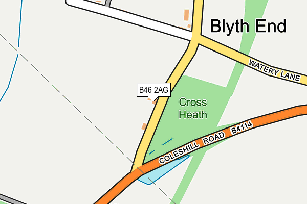 B46 2AG map - OS OpenMap – Local (Ordnance Survey) B46 2AG map - OS OpenMap – Local (Ordnance Survey)