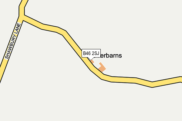 B46 2SJ map - OS OpenMap – Local (Ordnance Survey) B46 2SJ map - OS OpenMap – Local (Ordnance Survey)