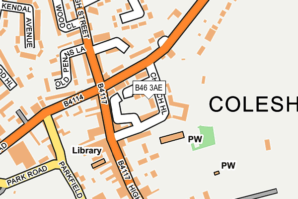 B46 3AE map - OS OpenMap – Local (Ordnance Survey)