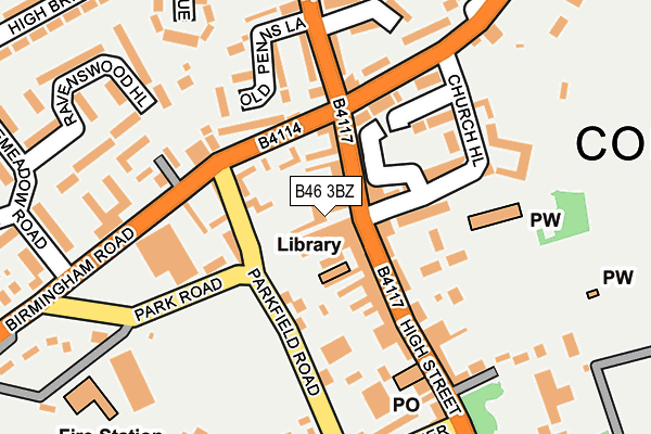 B46 3BZ map - OS OpenMap – Local (Ordnance Survey) B46 3BZ map - OS OpenMap – Local (Ordnance Survey)