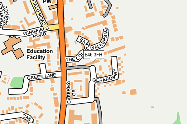 B46 3FH map - OS OpenMap – Local (Ordnance Survey) B46 3FH map - OS OpenMap – Local (Ordnance Survey)