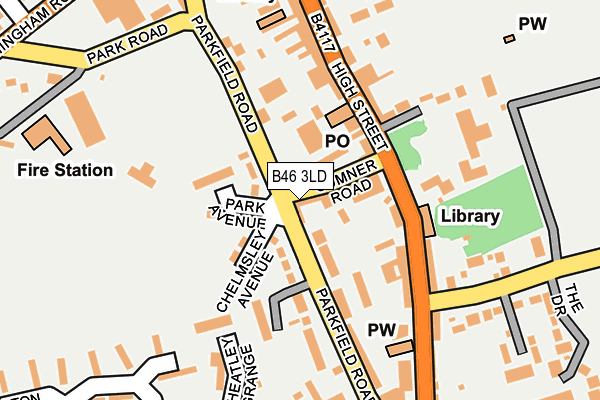 B46 3LD map - OS OpenMap – Local (Ordnance Survey) B46 3LD map - OS OpenMap – Local (Ordnance Survey)