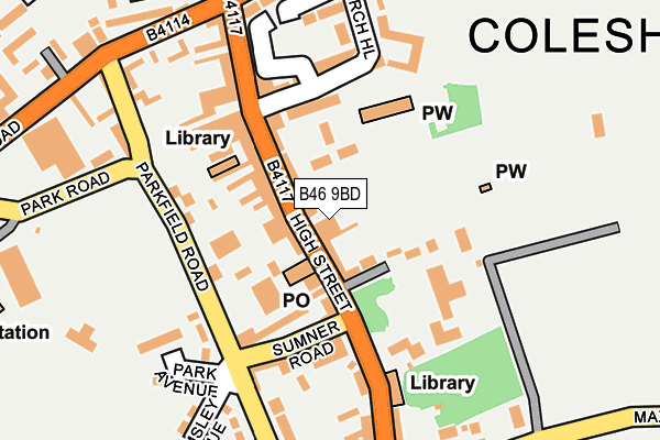 B46 9BD map - OS OpenMap – Local (Ordnance Survey) B46 9BD map - OS OpenMap – Local (Ordnance Survey)