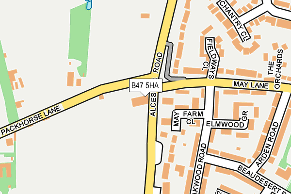 B47 5HA map - OS OpenMap – Local (Ordnance Survey) B47 5HA map - OS OpenMap – Local (Ordnance Survey)