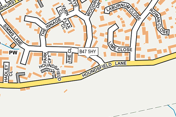 B47 5HY map - OS OpenMap – Local (Ordnance Survey) B47 5HY map - OS OpenMap – Local (Ordnance Survey)