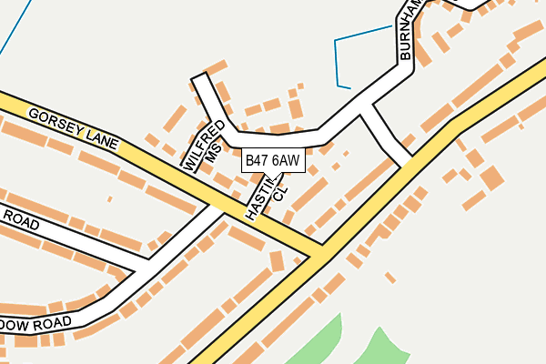 B47 6AW map - OS OpenMap – Local (Ordnance Survey) B47 6AW map - OS OpenMap – Local (Ordnance Survey)