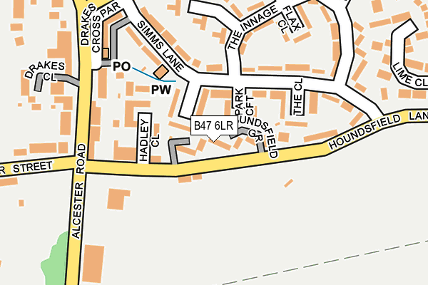 B47 6LR map - OS OpenMap – Local (Ordnance Survey) B47 6LR map - OS OpenMap – Local (Ordnance Survey)